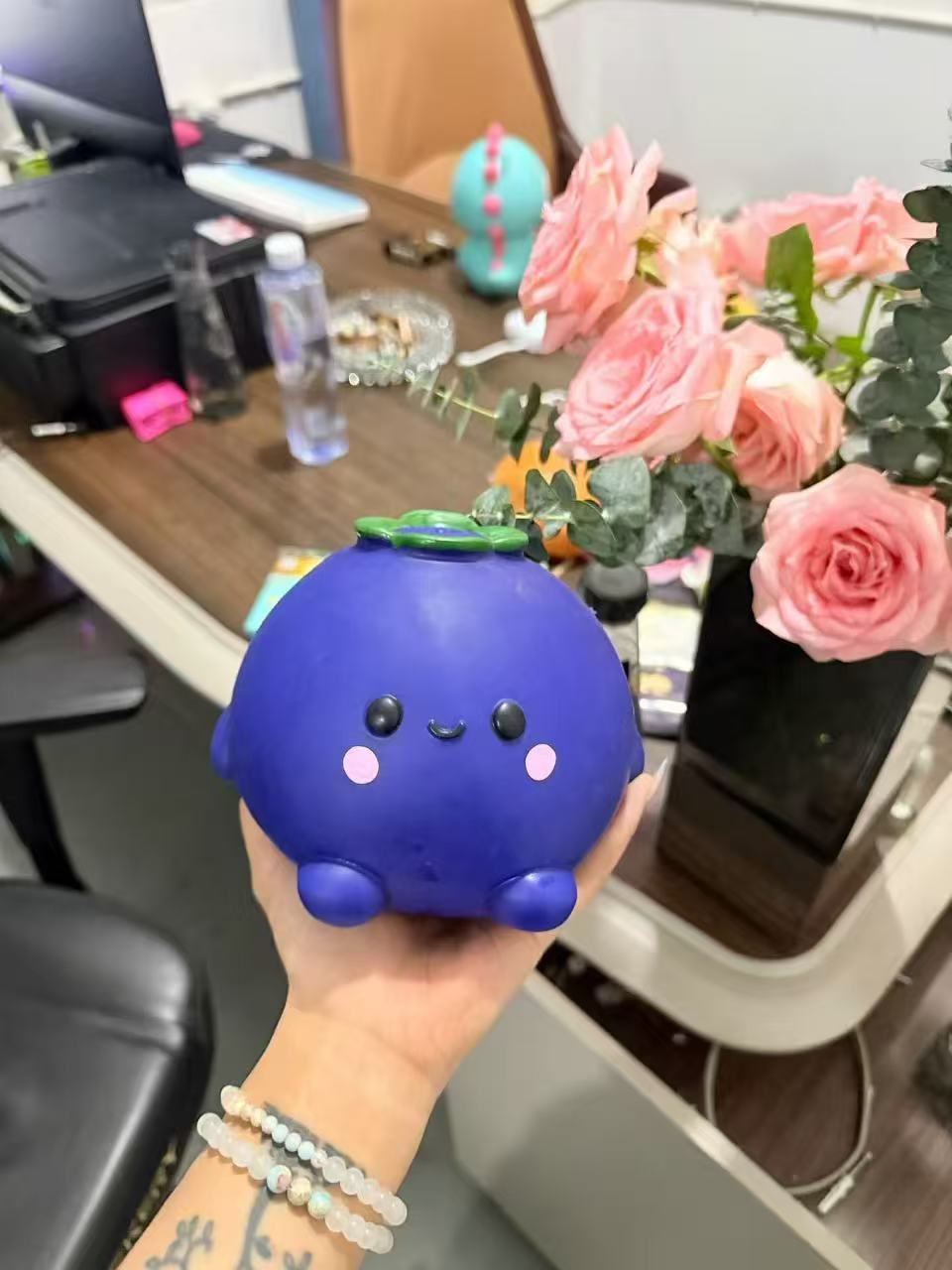 Giant TPR Realistic Squishy Toy - 15CM Large Blueberry