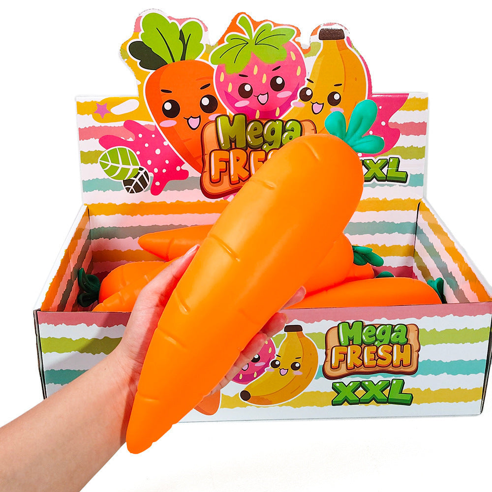 Giant TPR Realistic Squishy Toy - 32CM Large Carrot