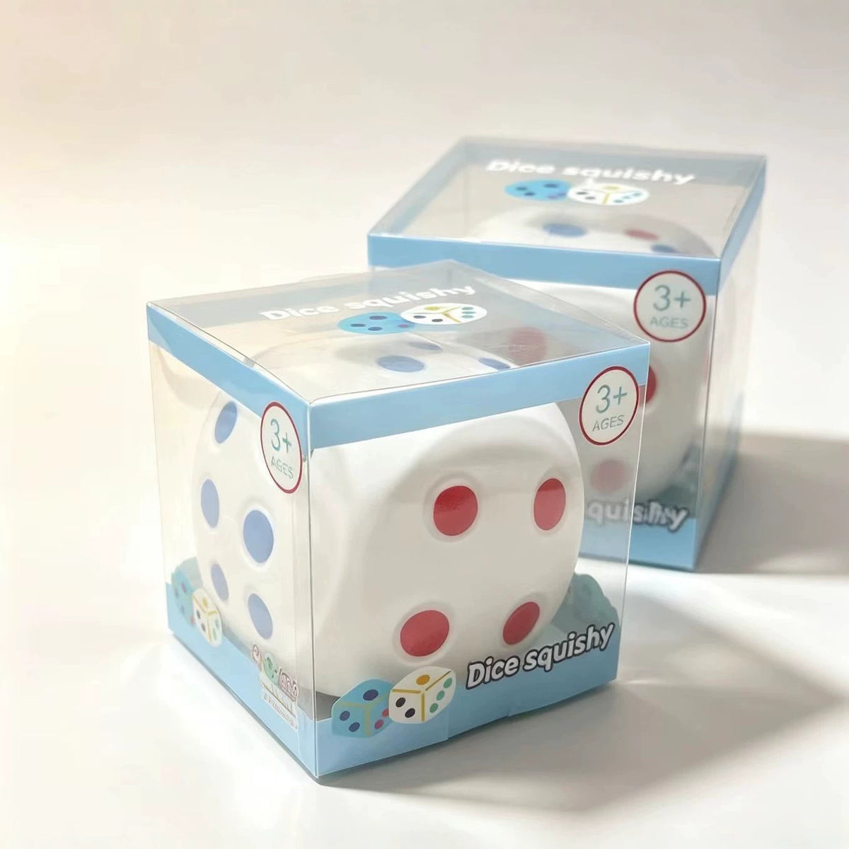 Giant TPR Realistic Squishy Toy - Large Dice - White