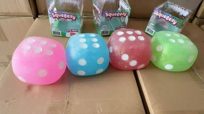 Giant TPR Realistic Squishy Toy - Large Dice - Multicolor