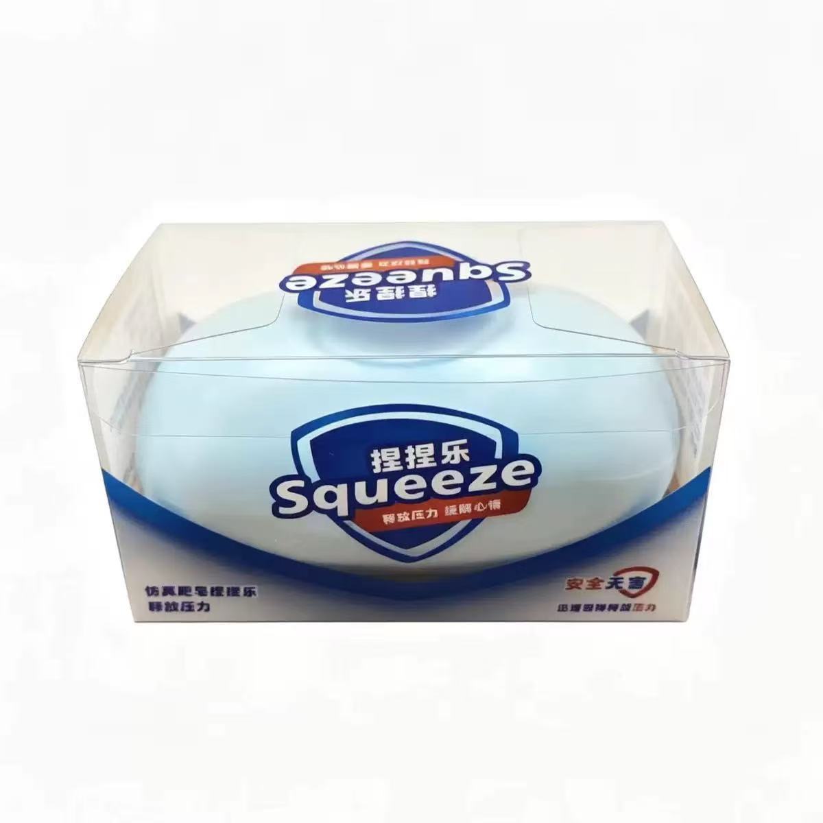 Soap-Shaped Squishy Toy - Soap Squishy - Flour Style - Blue