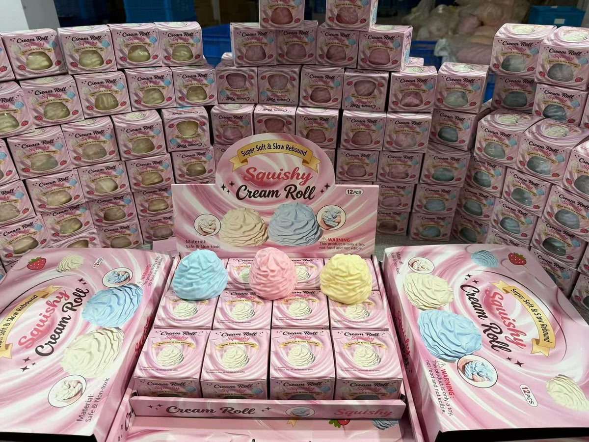 Realistic Squishy Stress Relief Toy - Ice Cream Vaseline - Building Block Style - Boxed + Full Box