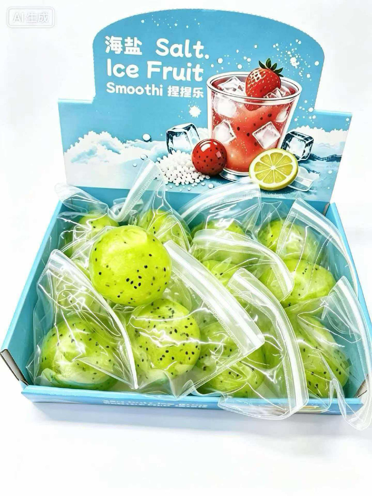 Realistic Squishy Stress Relief Toy - Green Grape - Slushie Squishy
