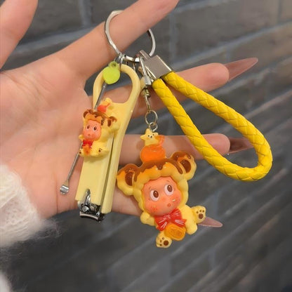 Cute Star Character Cartoon Nail Clipper Keychain