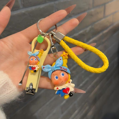 Cute Star Character Cartoon Nail Clipper Keychain