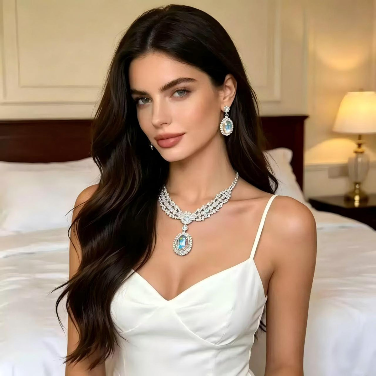 Teardrop Earrings & Necklace