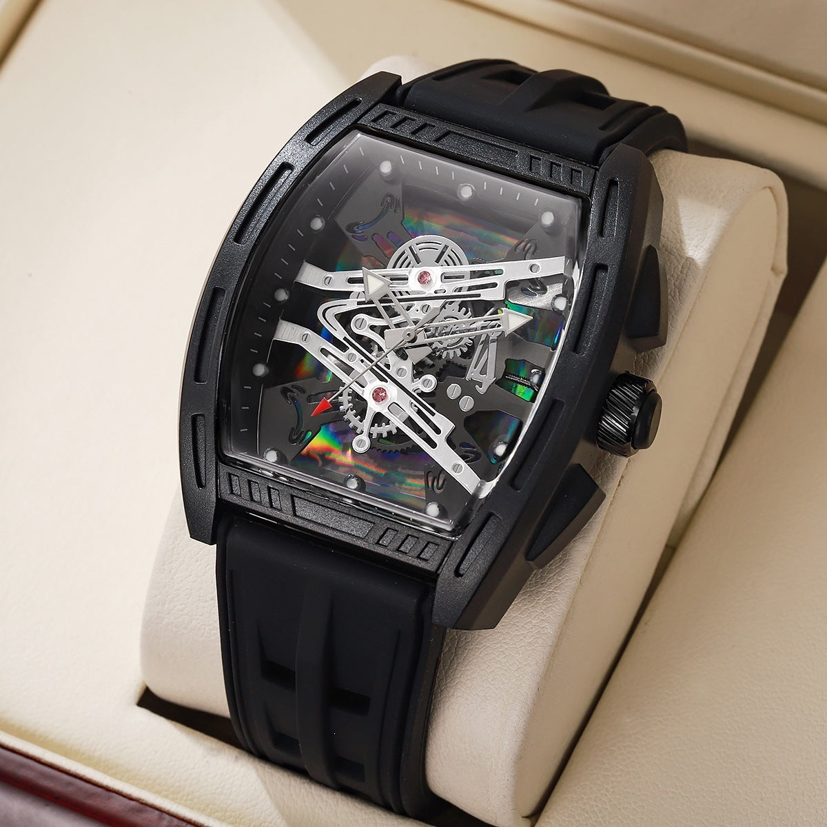 Skeleton Fashion Men's Watch - Black - WT23826369