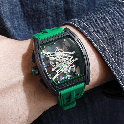Skeleton Fashion Men's Watch - Green - WT23826371