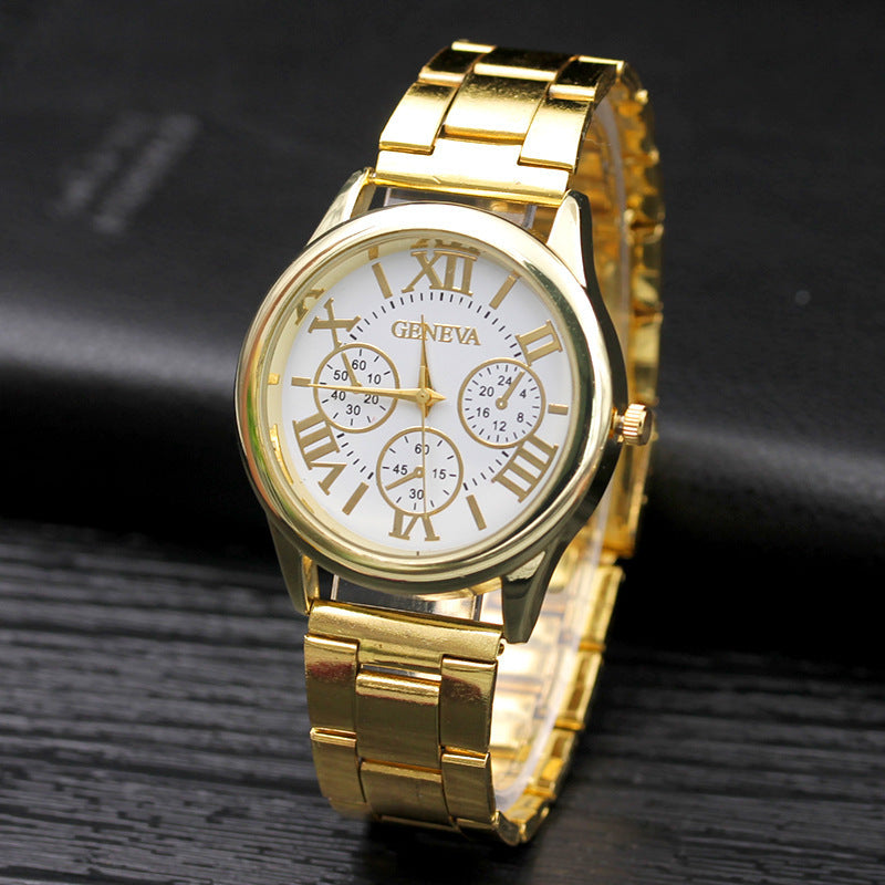 Alloy Watch - Gold & White - WT23826375