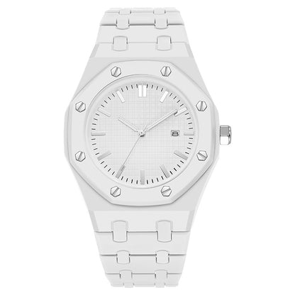 Calendar Plastic Watch - White - WT23826377