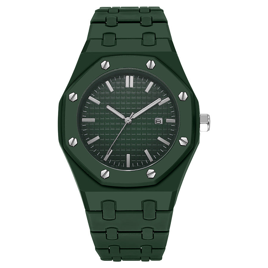Calendar Plastic Watch - Green - WT23826379