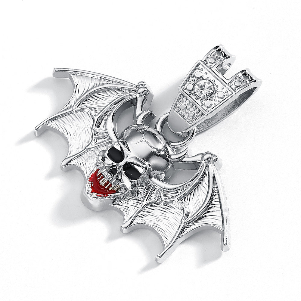 Skull Alloy Pendant Necklace - Silver Pendant Only