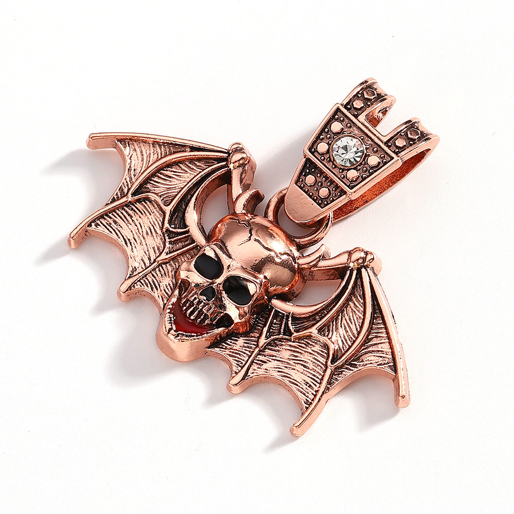Skull Alloy Pendant Necklace - Antique Bronze Pendant Only