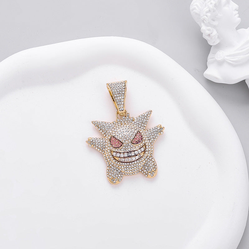 Gengar Alloy Pendant Necklace - Gold Pendant Only