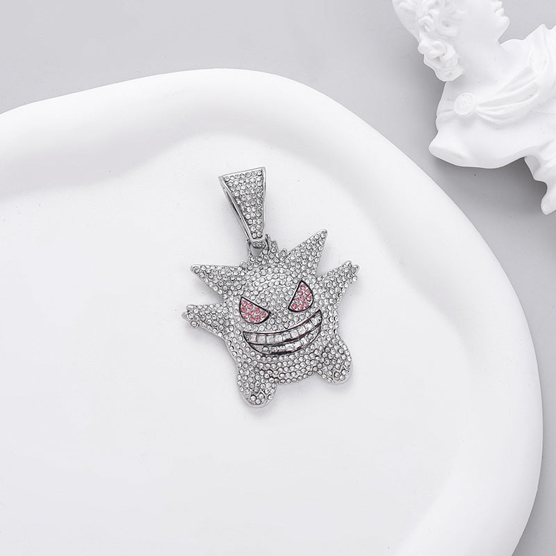 Gengar Alloy Pendant Necklace - Silver Pendant Only