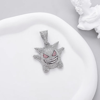 Gengar Alloy Pendant Necklace - Silver Pendant Only