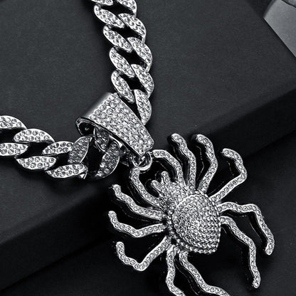 Large Spider Pendant Necklace - Silver Pendant Only (No Chain)