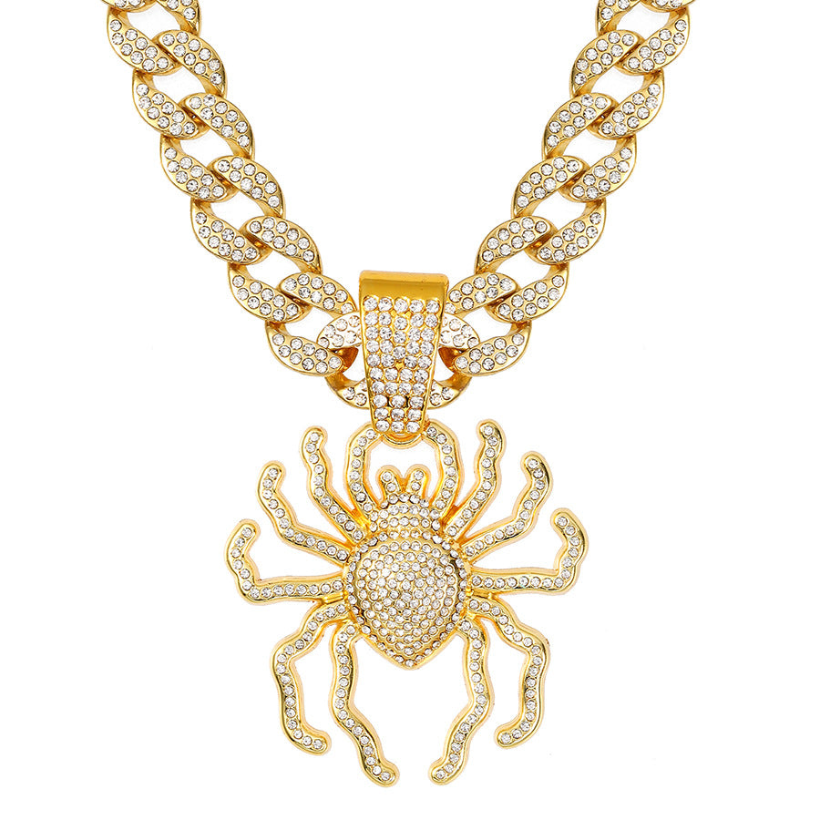 Large Spider Pendant Necklace - Gold Pendant Only (No Chain)