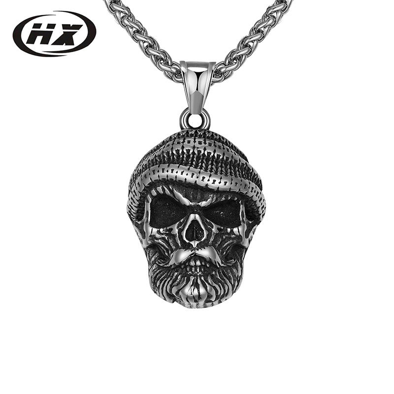 Vintage Titanium Steel Skull Necklace - Titanium Steel Necklace