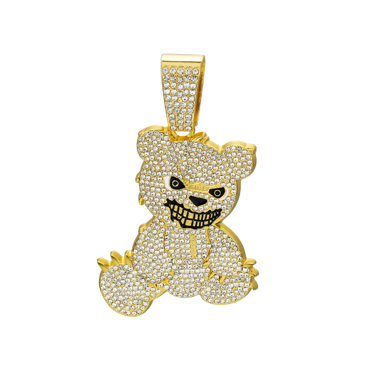 Grinning Panda Pendant Necklace - Gold Pendant Only