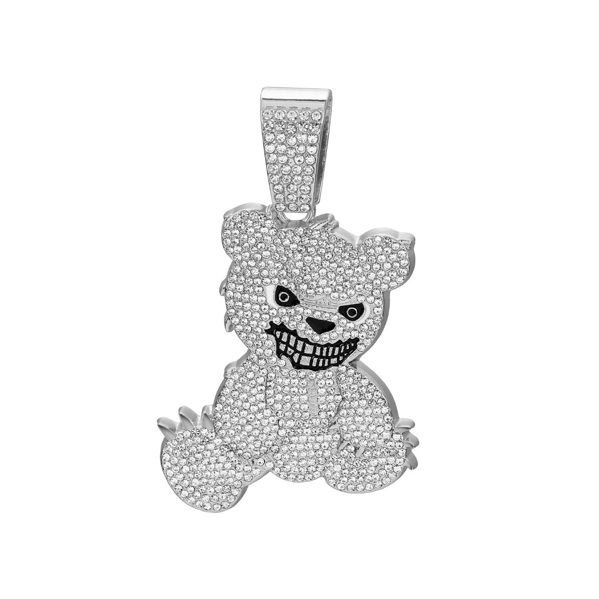 Grinning Panda Pendant Necklace - Silver Pendant Only