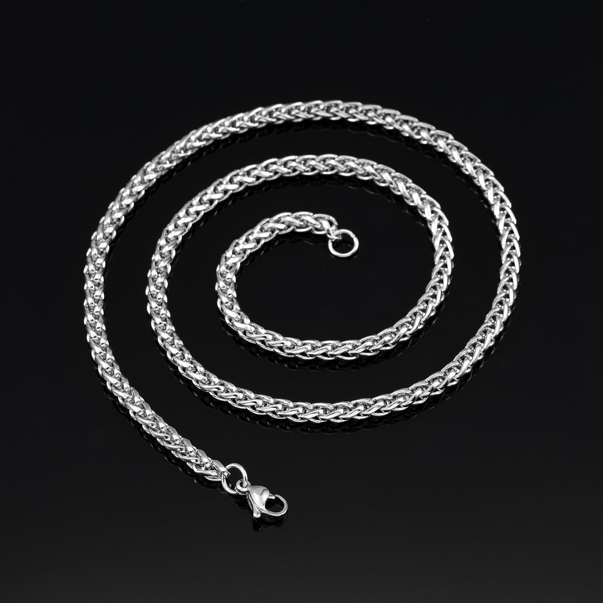 5mm Herringbone Chain Necklace - Steel Color 20CM