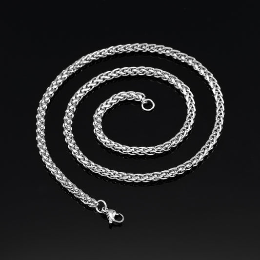5mm Herringbone Chain Necklace - Steel Color 20CM