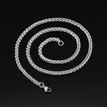 5mm Herringbone Chain Necklace - Steel Color 50CM
