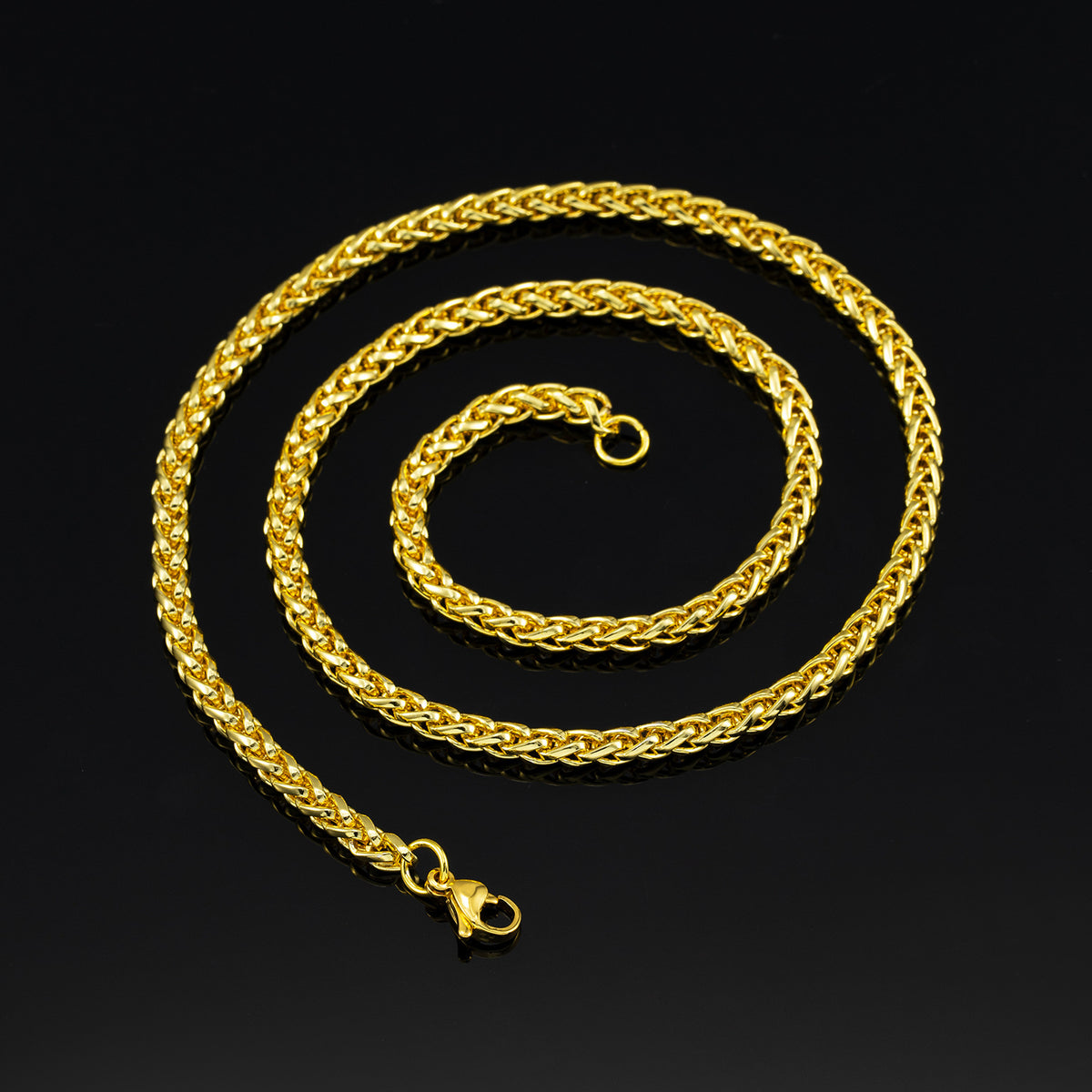 5mm Herringbone Chain Necklace - Gold 50CM