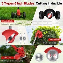 Load image into Gallery viewer, Lawn Mower, Handheld Mower, Cordless Mower, Electric Garden Mower, Cordless Weed Eater, Rechargeable Trimmer, Lightweight, 90 Degree Adjustable Head, Battery Powered Lawn Trimmer
