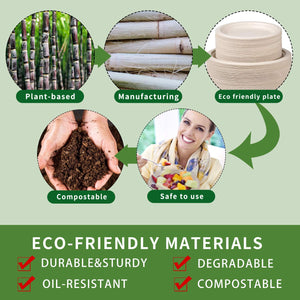Disposable tableware is made of bagasse
